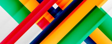 Gölge çizgileri, modern formlar, dikdörtgenler, kareler ve akışkan eğimlere sahip geometrik soyut arkaplanlar. Parlak renkli çizgiler serin arkaplanlar