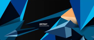 3d düşük poli soyut arka plan vektör çizimi