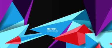 3d düşük poli soyut arka plan vektör çizimi