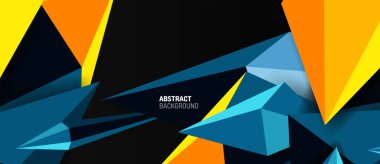 3d düşük poli soyut arka plan vektör çizimi