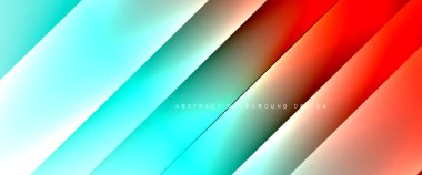 Dinamik diyagonal çizgileri olan akışkan eğimler soyut arkaplan. Dinamik ışık ve gölge efektleriyle parlak renkler. Vektör duvar kağıdı veya poster