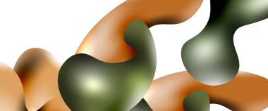 Kabarcıklar soyut arkaplan. Beyaz vektör şablonunda sıvı sıçramaları