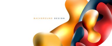 Kabarcıklar soyut arkaplan. Beyaz vektör şablonunda sıvı sıçramaları