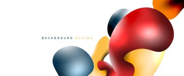 Kabarcıklar soyut arkaplan. Beyaz vektör şablonunda sıvı sıçramaları