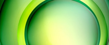 Çemberler ve baloncuklar soyut arka plan. Web pankartı, uygulama veya poster için sıvı yuvarlak şekiller