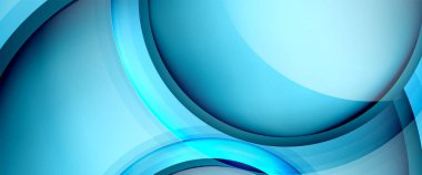 Çemberler ve baloncuklar soyut arka plan. Web pankartı, uygulama veya poster için sıvı yuvarlak şekiller