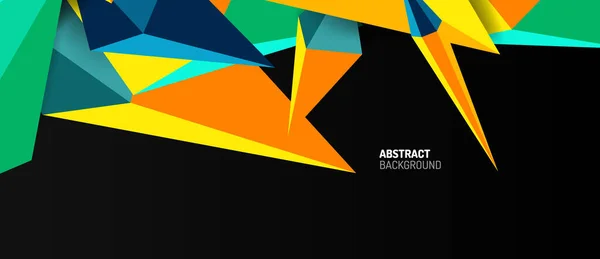 3d baja poli abstracta forma fondo vector ilustración — Vector de stock