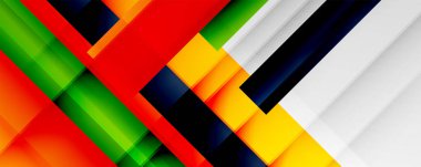 Gölge çizgileri, modern formlar, dikdörtgenler, kareler ve akışkan eğimlere sahip geometrik soyut arkaplanlar. Parlak renkli çizgiler serin arkaplanlar