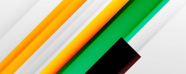 Gölge çizgileri, modern formlar, dikdörtgenler, kareler ve akışkan eğimlere sahip geometrik soyut arkaplanlar. Parlak renkli çizgiler serin arkaplanlar