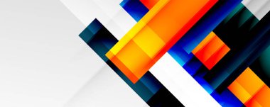 Gölge çizgileri, modern formlar, dikdörtgenler, kareler ve akışkan eğimlere sahip geometrik soyut arkaplanlar. Parlak renkli çizgiler serin arkaplanlar