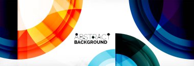 Yuvarlak şekiller, üçgenler ve daireler. Modern soyut arkaplan