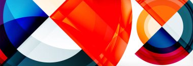 Yuvarlak şekiller, üçgenler ve daireler. Modern soyut arkaplan