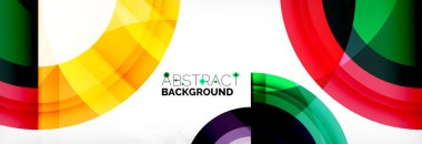 Yuvarlak şekiller, üçgenler ve daireler. Modern soyut arkaplan