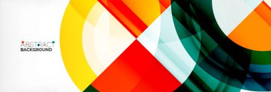 Yuvarlak şekiller, üçgenler ve daireler. Modern soyut arkaplan