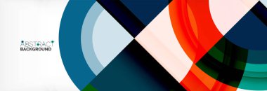 Yuvarlak şekiller, üçgenler ve daireler. Modern soyut arkaplan