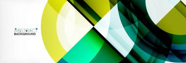 Yuvarlak şekiller, üçgenler ve daireler. Modern soyut arkaplan