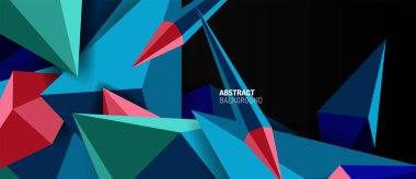 3d düşük poli soyut arka plan vektör çizimi