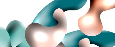 Kabarcıklar soyut arkaplan. Beyaz vektör şablonunda sıvı sıçramaları