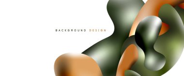 Kabarcıklar soyut arkaplan. Beyaz vektör şablonunda sıvı sıçramaları