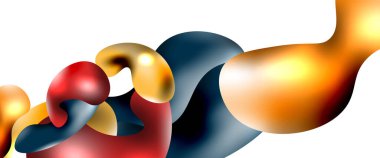 Kabarcıklar soyut arkaplan. Beyaz vektör şablonunda sıvı sıçramaları