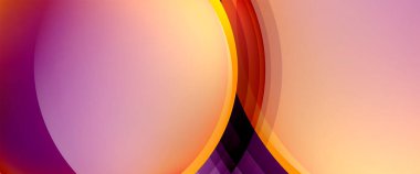 Çemberler ve baloncuklar soyut arka plan. Web pankartı, uygulama veya poster için sıvı yuvarlak şekiller