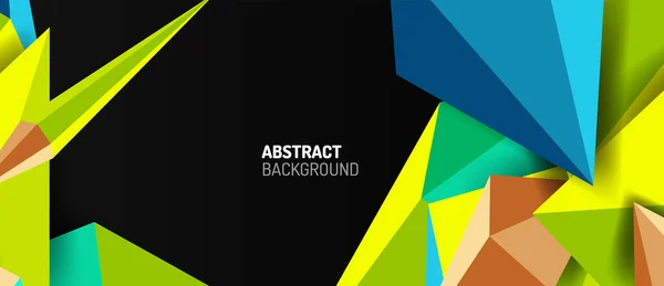 3d low poly abstract shape background vector illustration — Stock Vector