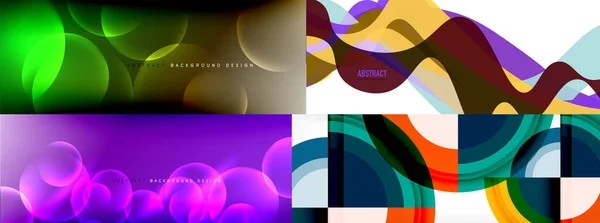 Set of creative geometric vector backgrounds. Modern trendy design templates — Stock Vector