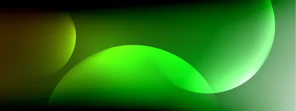 Vektor abstrakte Hintergrund Flüssigkeit Blasen Kreise auf Flüssigkeitsverlauf mit Schatten und Lichteffekten. Glänzende Design-Vorlagen für Text — Stockvektor