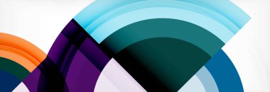 Yuvarlak şekiller, üçgenler ve daireler. Modern soyut arkaplan