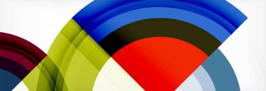 Yuvarlak şekiller, üçgenler ve daireler. Modern soyut arkaplan