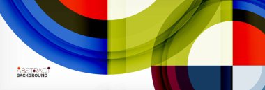 Yuvarlak şekiller, üçgenler ve daireler. Modern soyut arkaplan