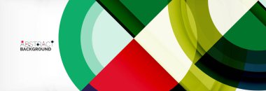 Yuvarlak şekiller, üçgenler ve daireler. Modern soyut arkaplan