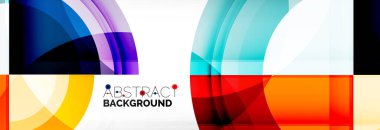 Yuvarlak şekiller, üçgenler ve daireler. Modern soyut arkaplan