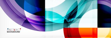 Yuvarlak şekiller, üçgenler ve daireler. Modern soyut arkaplan