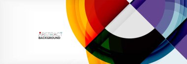 Yuvarlak şekiller, üçgenler ve daireler. Modern soyut arkaplan