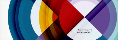 Yuvarlak şekiller, üçgenler ve daireler. Modern soyut arkaplan