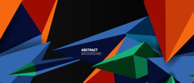 3d düşük poli soyut arka plan vektör çizimi