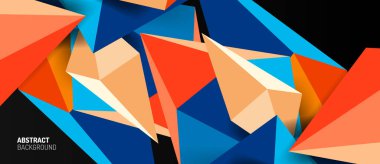 3d düşük poli soyut arka plan vektör çizimi