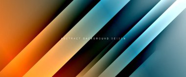 Dinamik diyagonal çizgileri olan akışkan eğimler soyut arkaplan. Dinamik ışık ve gölge efektleriyle parlak renkler. Vektör duvar kağıdı veya poster