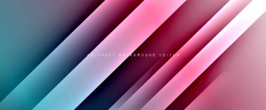 Dinamik diyagonal çizgileri olan akışkan eğimler soyut arkaplan. Dinamik ışık ve gölge efektleriyle parlak renkler. Vektör duvar kağıdı veya poster