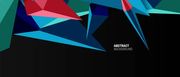 3d baja poli abstracta forma fondo vector ilustración — Vector de stock