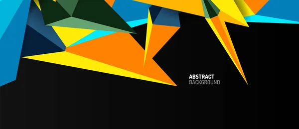 3D低ポリ抽象的な形状の背景ベクトル図 — ストックベクタ