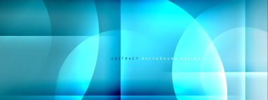 Vektör soyut arkaplan - gölgeler ve ışık efektleri ile sıvı gradyanı üzerinde daire ve çapraz çapraz. Metin için tekno ya da ticari parlak tasarım şablonları