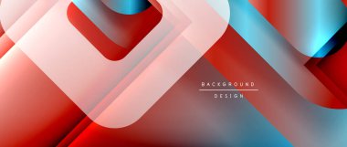 Çizgiler ve modern formlarla vektör geometrik arkaplan. Soyut yuvarlak şekiller, gölge ve ışık efektleri ile akışkan eğimli