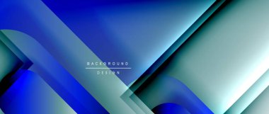 Çizgiler ve modern formlarla vektör geometrik arkaplan. Soyut yuvarlak şekiller, gölge ve ışık efektleri ile akışkan eğimli