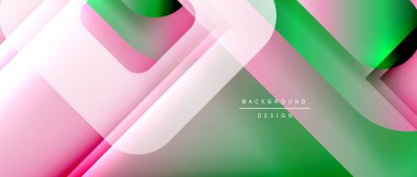 Çizgiler ve modern formlarla vektör geometrik arkaplan. Soyut yuvarlak şekiller, gölge ve ışık efektleri ile akışkan eğimli