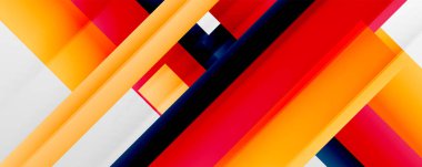 Gölge çizgileri, modern formlar, dikdörtgenler, kareler ve akışkan eğimlere sahip geometrik soyut arkaplanlar. Parlak renkli çizgiler serin arkaplanlar