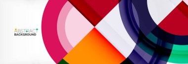 Yuvarlak şekiller, üçgenler ve daireler. Modern soyut arkaplan