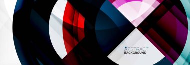 Yuvarlak şekiller, üçgenler ve daireler. Modern soyut arkaplan