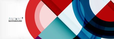 Yuvarlak şekiller, üçgenler ve daireler. Modern soyut arkaplan